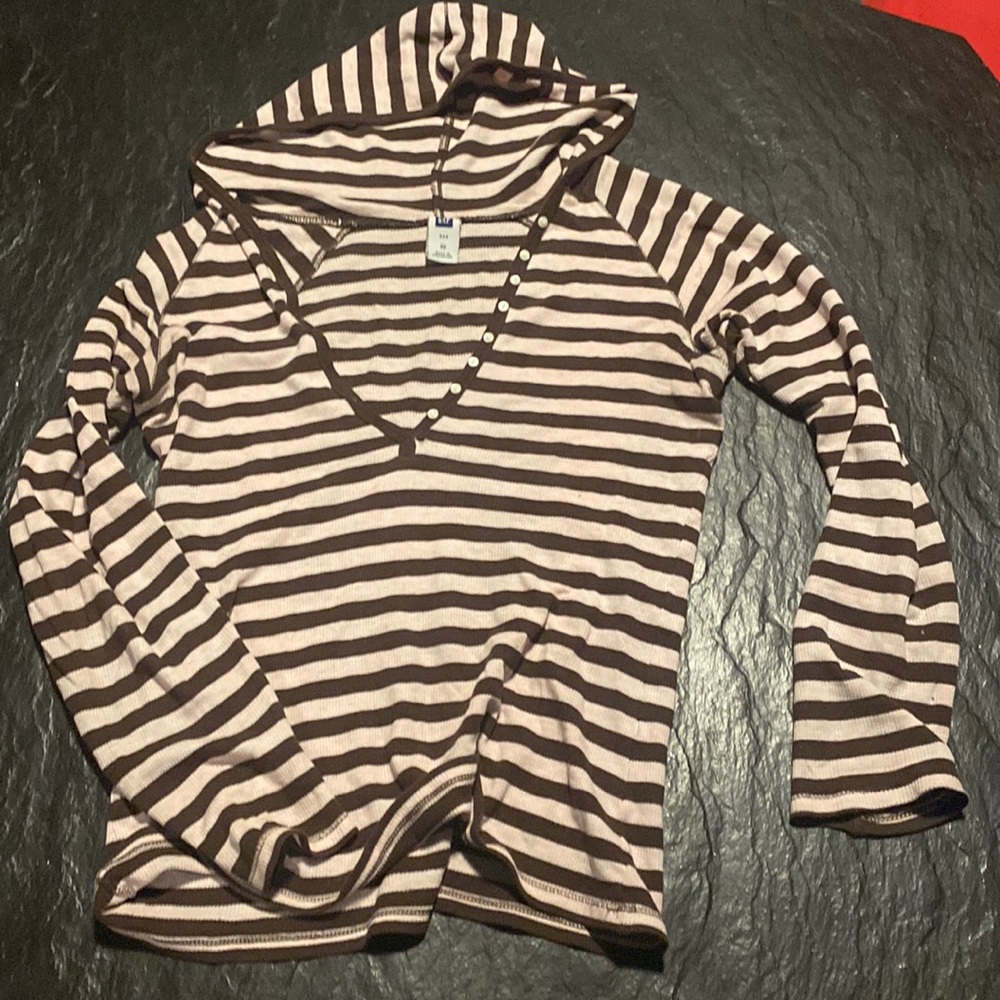 Gap XS lightweight striped hoodie